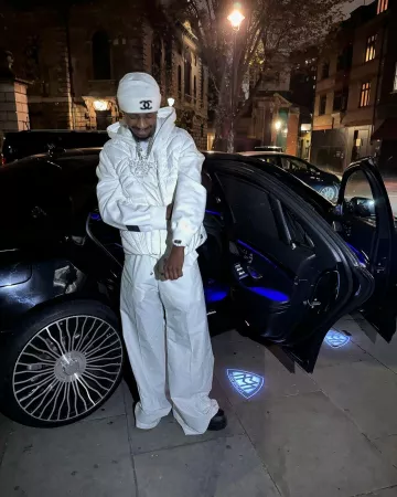 Lanvin x Future White Hood Logo Hoodie worn by Lil Tjay on the Instagram account @liltjay