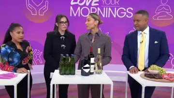Camisa de pespunte en contraste de Zara usada por Ally Love como se ve en Today el 14 de noviembre de 2024