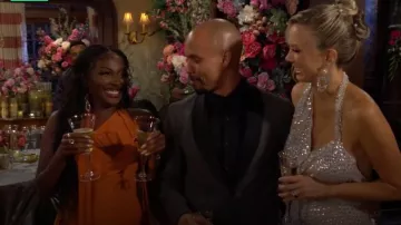 Halston Audrie Asymmetrical Evening Gown worn by Ana Hamilton ( Loren Lott) as seen in The Young and the Restless on November 12, 2024