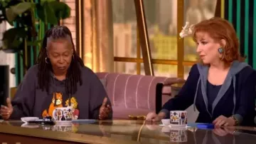 Whoopi Goldberg wears Annie Cartoon Grey Hoodie in The View TV Show season 27, Episode 119