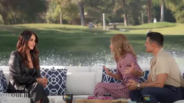 L'Agence Andalusia Tailored Leather Blazer worn by Kyle Richards as seen in LIVE with Kelly and Mark on  November 11, 2024