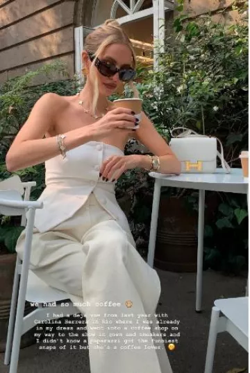 Van Cleef & Arpels Vintage Alhambra Bracelet worn by  Leonie Hanne on her Instagram Story on November 16, 2024