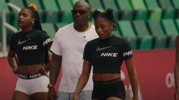 Nike Pro Dri-FIT Short-Sleeve Cropped Graphic Training Top worn by Twanisha Terry as seen in SPRINT (S02E01)