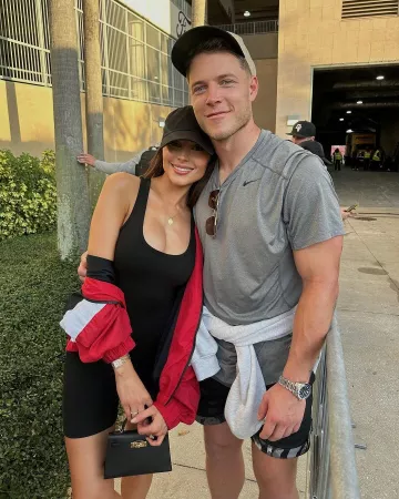 Hermes Mini Kelly Bag worn by Olivia Culpo at San Francisco 49Ers Vs Tampa Bay Buccaneers on November 10, 2024