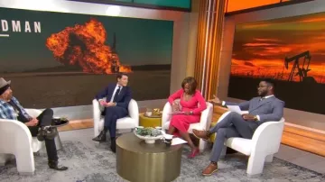 Ganni Melange Knit Midi Dress worn by Gayle King as seen in CBS Mornings on November 14, 2024