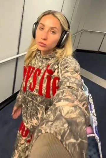 Apple Airpods Max worn by Alix Earle on her Tiktok Post on November 19, 2024