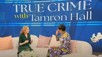 Vestido largo Aqua High Slit usado por Tamron Hall como se ve en el desfile de Tamron Hall el 11 de noviembre de 2024