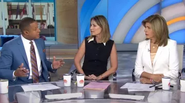 Cinq a Sept Khloé Blazer de manga fruncida usado por Hoda Kotb como se vio en Today el 20 de noviembre de 2024