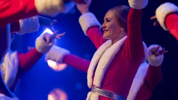 The Merry Gentlemen Outfits: Britt Robertson wears Sexy Christmas Costume to play Ashley in the movie