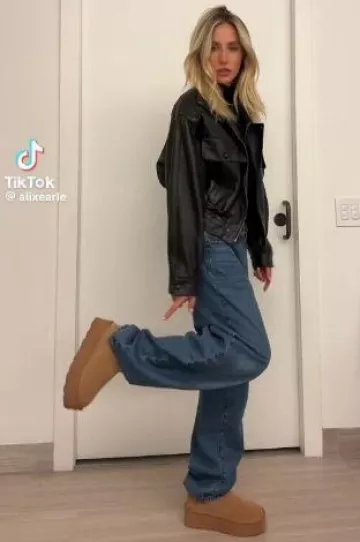 Cushionaire Hippy Platform Ankle Boots worn by Alix Earle on her Tiktok Post on November 4, 2024