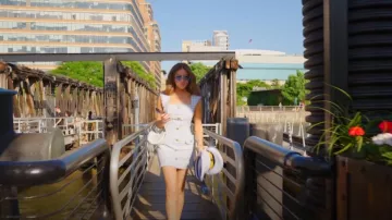 Minivestido de tweed de cuadros vichy de Balmain usado por Brynn Whitfield como se ve en The Real Housewives of New York City (T15E08)