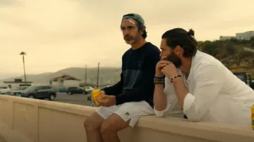 Fila Stretch Woven 7 Inch Short White worn by Nathan Bartlett (Chris Messina) as seen in Based on a True Story (S02E02)