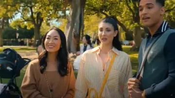 French Connection Thick Stripe Relaxed Popover usado por Ruby Gale (Priscilla Quintana) como se ve en Based on a True Story (T02E02)