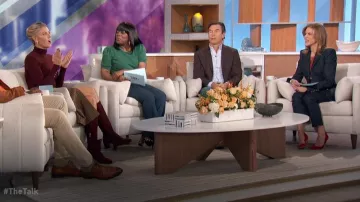 Veronica Beard Kimra Denim Pants worn by Natalie Morales as seen in The Talk on November 20, 2024