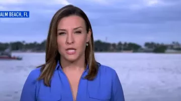 Ann Taylor Camp Shirt worn by Mary Bruce as seen in Good Morning America on November 18, 2024