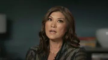 Max Mara Zebra Print Scarfneck Blouse worn by Juju Chang as seen in Good Morning America on November 19, 2024