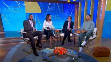 Ami Paris Ami de Coeur Cropped Polo worn by Jalen Hurts as seen in Good Morning America on November 19, 2024