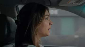 Cursey Word Stuff Bold Black Or White Fuck Off Hair Clip In Velvet Moon & Stars Jewelry Pouch worn by Ava Bartlett (Kaley Cuoco) as seen in Based on a True Story (S02E07)