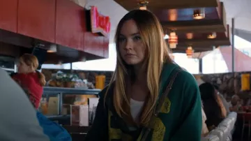 Urban Outfitters 86 Graphic Zip-Up Hoodie Sweatshirt worn by Tory Thompson (Liana Liberato) as seen in Based on a True Story (S02E07)