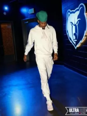 Nike x Ja Morant Off White Standard Issue Hoodie worn by Temetrius Morant on the Instagram account @memgrizz