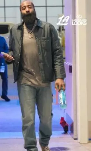 Rick Owens Dust Grey Jumbo T Shirt porté par James Harden sur le compte Instagram @sixers