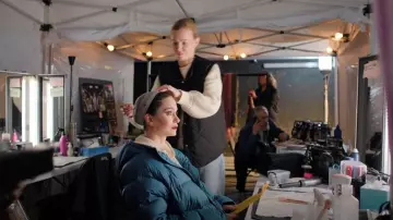 Uniqlo Seamless Down Parka worn by Quinn Walker (Katherine Waterston) as seen in The Franchise (S01E03)