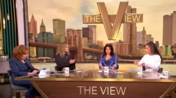 TWP Little Big Joe Top with Crystal Collar worn by Sara Haines as seen in The View on November 22, 2024