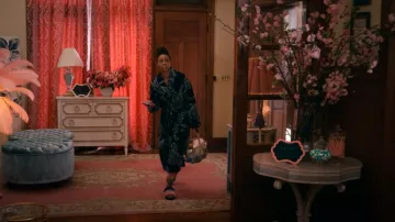 UGG Fluff Yeah Slide Sandal In Starry Night Multi worn by Whitney Chase (Alyah Chanelle Scott) as seen in The Sex Lives of College Girls (S03E01)
