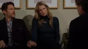 Autumn Cashmere Variegated Rib Turtleneck worn by  Summer Newman(Allison Lanier) as seen in The Young and the Restless on November 20, 2024