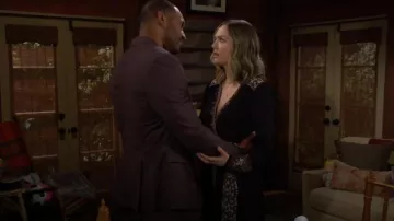Veronica Beard Blaise Maxi Dress worn by  Hope Logan (Annika Noelle) as seen in The Bold and the Beautiful on November 14, 2024
