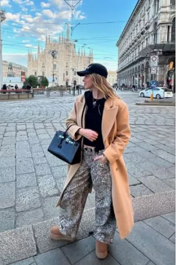 Chiara Ferragni Cross Shirt worn by Chiara Ferragn on her Instagram Post on November 21, 2024