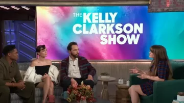 Maeve The Annalise Mini Vestido de Suéter con Cuello Falso, usado por Kelly Clarkson como se ve en The Kelly Clarkson Show el 12 de noviembre de 2024
