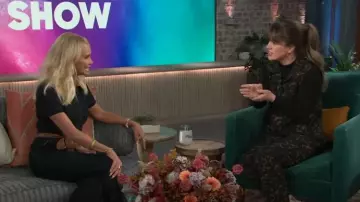 Alice + Olivia Gorgeous Denim Tie-Waist Jumpsuit worn by Kristin Chenoweth as seen in The Kelly Clarkson Show on November 18, 2024