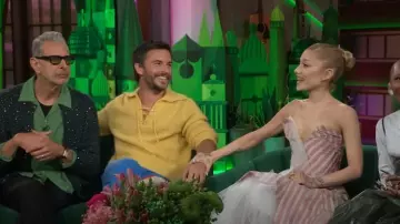 BodeAlpine lace-up Jumper worn by Jonathan Bailey as seen in The Kelly Clarkson Show on November 19, 2024