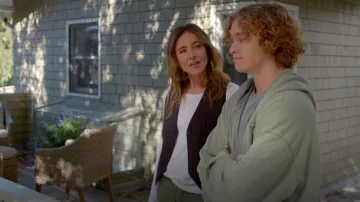 Madewell Whisper Cotton Rib-Crewneck Long-Sleeve Tee worn by Liz (Christa Miller) as seen in Shrinking (S02E01)