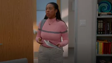 Urban Outfitters Women's Pink Crop-Top worn by Keisha (Aleah Quinones) as seen in Shrinking (S02E01)