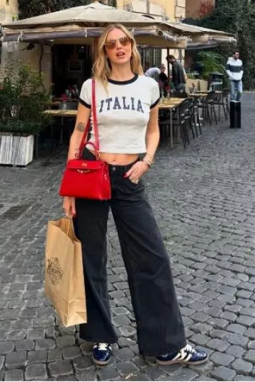 Zapatillas de cuero adidas Wales Bonner Samba Croc-Embossed usadas por Chiara Ferragni en su publicación de Instagram el 3 de noviembre de 2024