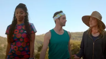 Adidas Womens x Farm Rio Slim Dress worn by Gaby (Jessica Williams) as seen in Shrinking (S02E02)
