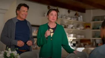 Marant Etoile Zewel Logo T-Shirt worn by Liz (Christa Miller) as seen in Shrinking (S02E02)