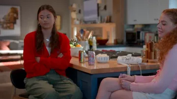 Red Vintage Co 1970/80s Red Izod Lacoste Cardigan worn by Alice (Lukita Maxwell) as seen in Shrinking (S02E02)