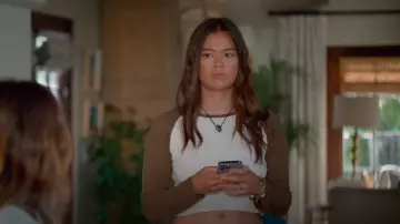 Brandy Melville Long Sleeve Baseball Style worn by Alice (Lukita Maxwell) as seen in Shrinking (S02E03)