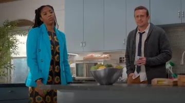Rachel Antonoff Blue Corduroy Blazer worn by Gaby (Jessica Williams) as seen in Shrinking (S02E03)