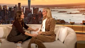 G. Label by Goop High-Rise Corduroy Pant worn by Gwyneth Paltrow as seen in The Drew Barrymore Show on  November 5, 2024
