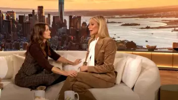 G. Label by Goop High-Rise Corduroy Pant worn by Gwyneth Paltrow as seen in The Drew Barrymore Show on  November 5, 2024