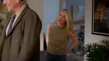 Frances Valentine Colette Sleeveless Boxy Plaid Top worn by Meg (Lily Rabe) as seen in Shrinking (S02E04)
