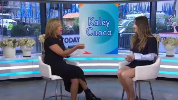 Alison Lou Cloud Letter Necklace worn by Kaley Cuoco as seen in Today on November 25, 2024