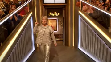 Martha Stewart Puffer Vest worn by Ana Gasteyer as seen in The Drew Barrymore Show on November 13, 2024