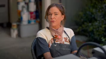 Mother Denim The Lowdown Wolves worn by Liz (Christa Miller) as seen in Shrinking (S02E06)