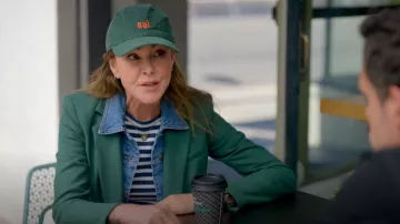 Clare V. Corduroy Petit Oui Baseball Cap worn by Liz (Christa Miller) as seen in Shrinking (S02E07)