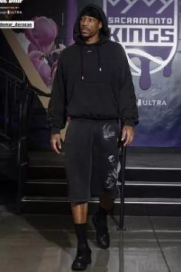 Nike Air Force 1 Low Triple Black worn by DeMar DeRozan on the Instagram account @memgrizz